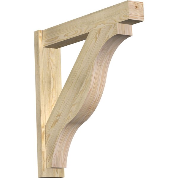 Ekena Millwork Funston Block Rough Sawn Outlooker, Douglas Fir, 6"W x 34"D x 34"H OUT06X34X34FST05RDF - main